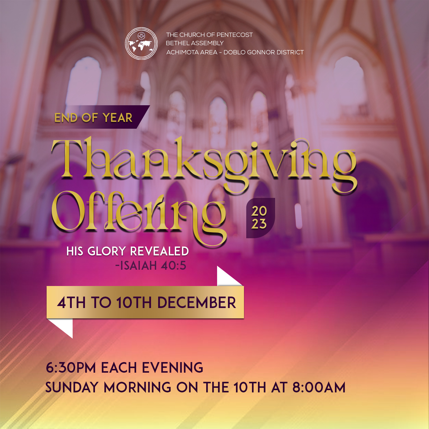 Church OF Pentecost Flyer